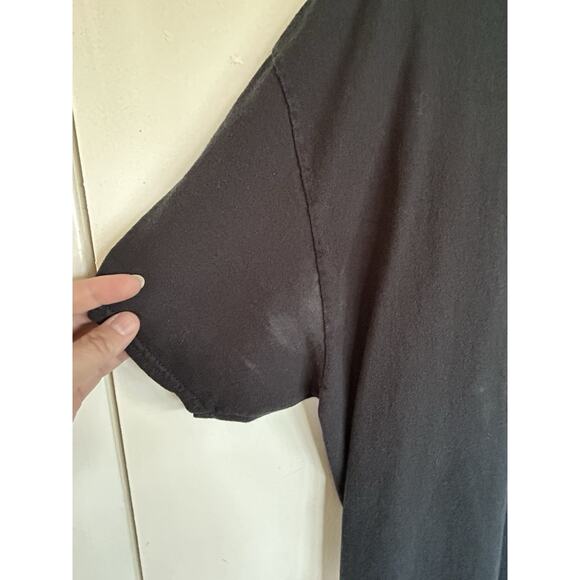 Vintage 90s Nirvana 1992 Smiley T-Shirt Yellow Black 2-sided Grunge Kobain L/XL - Picture 7 of 7